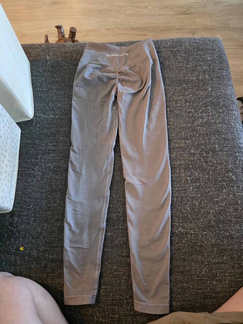 Alphalete Taupe Gray Amplify High-Waist Leggings